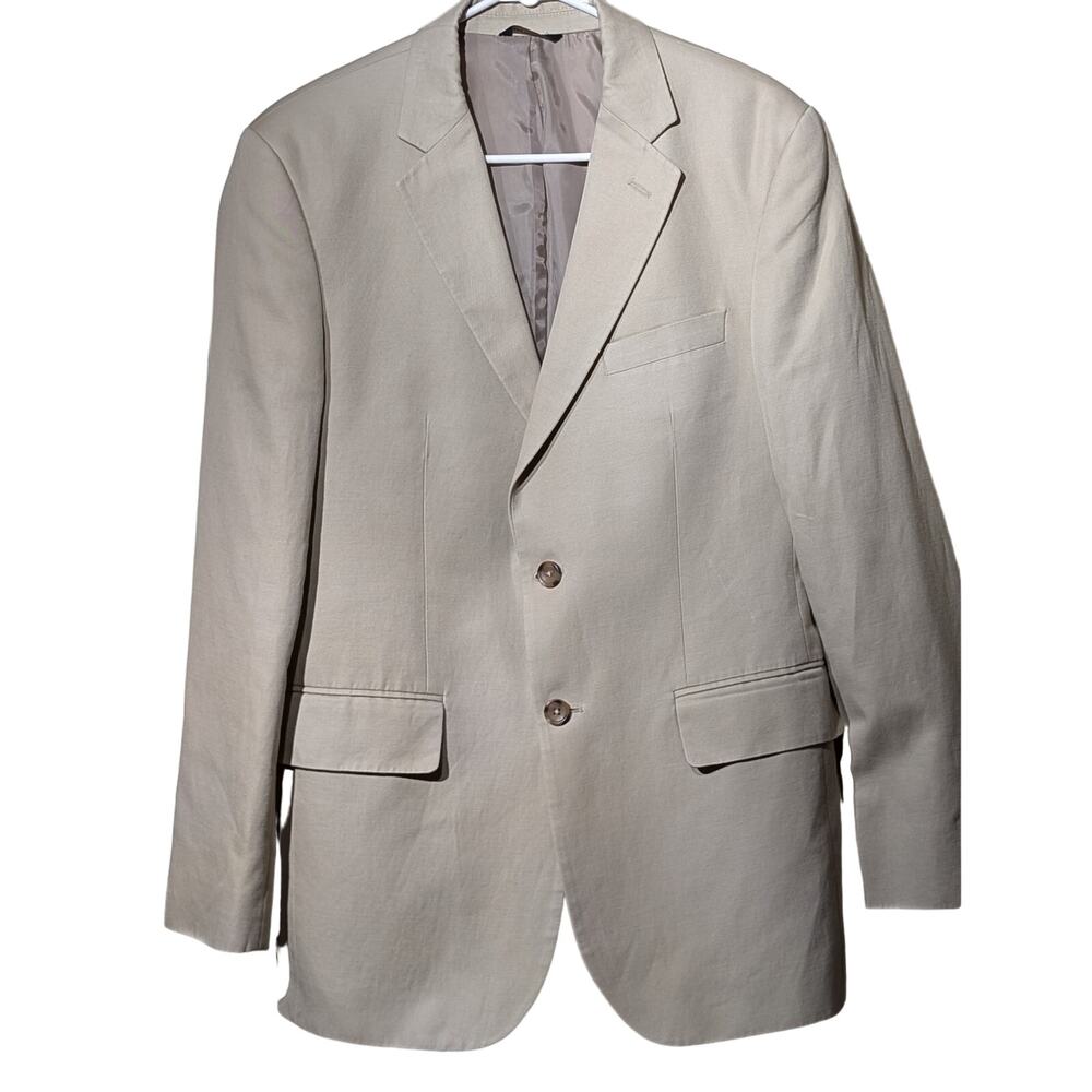 Banana Republic Men's Made in Egypt Tan Cotton Linen Blend Sports Coat Size 38R